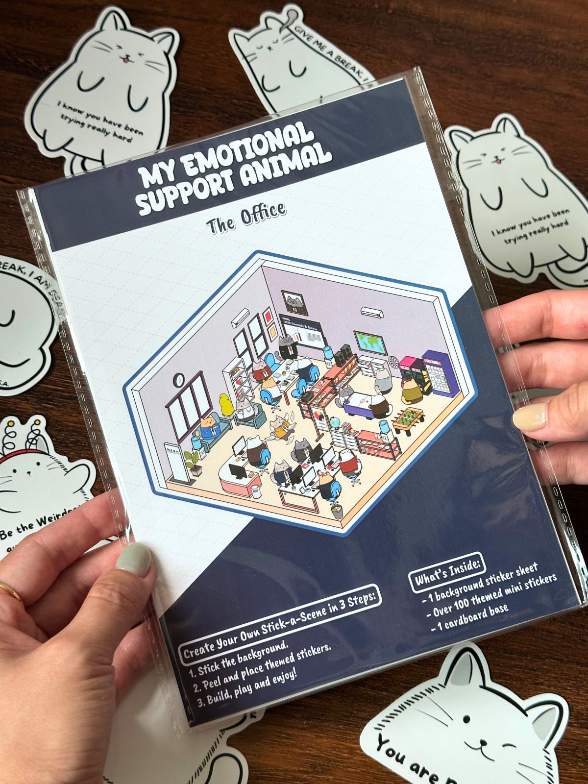 MESA’s Stick-a-Scene Combo: The Purrfect Café & The Office Stickers