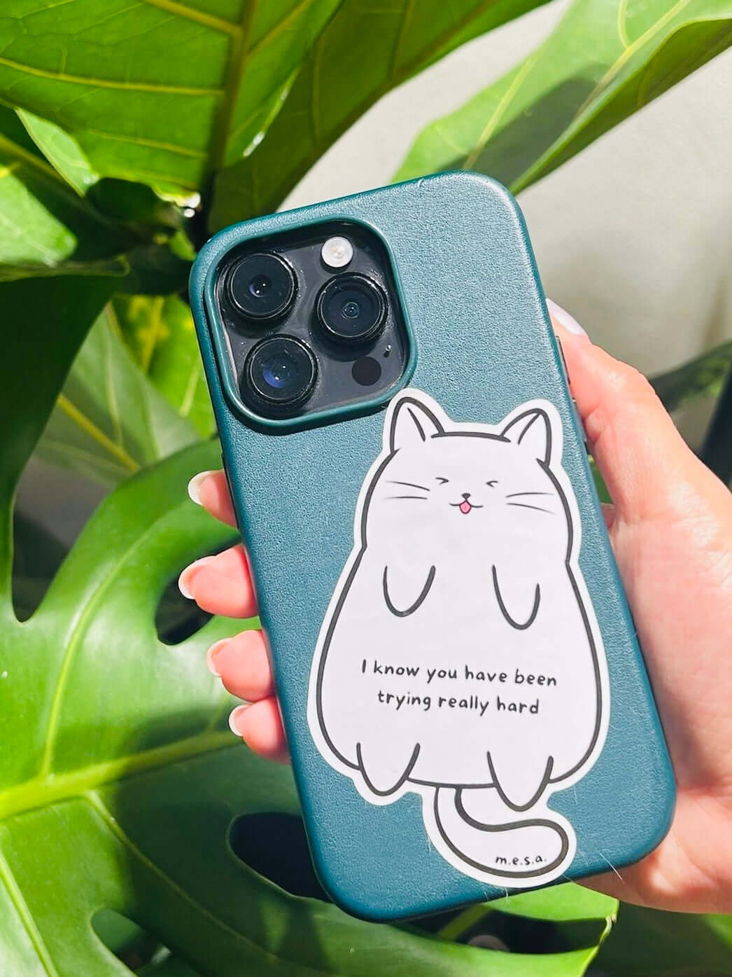 “Trying Hard” Waterproof Vinyl Sticker