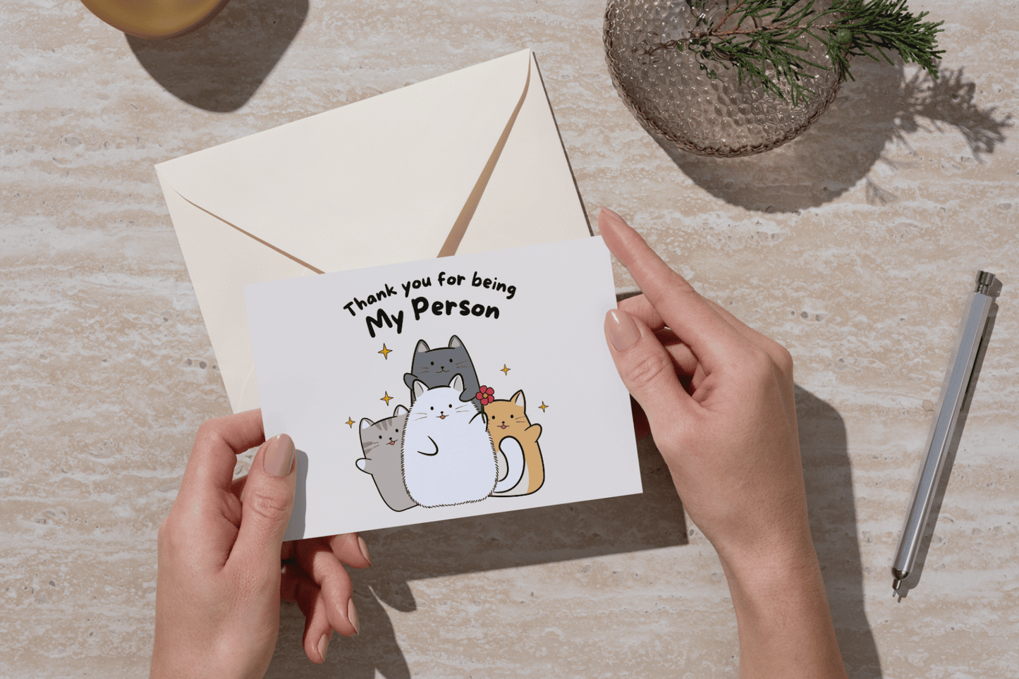 "Thank you for being My Person" card by MESA