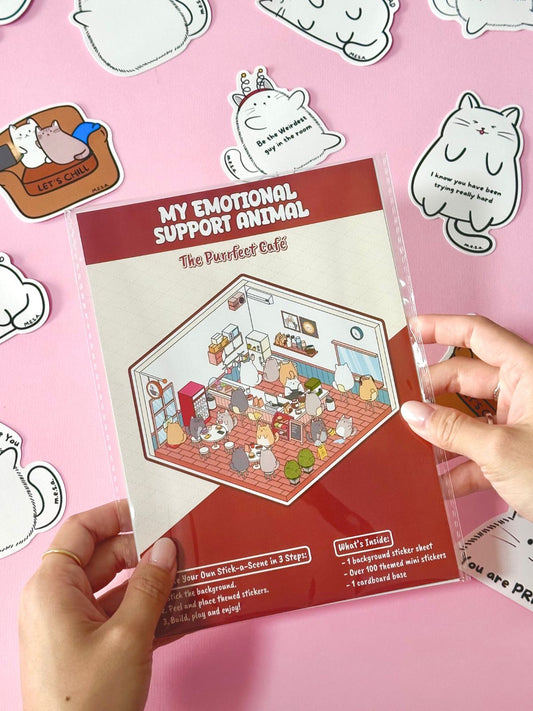 The Purrfect Café Stick-a-Scene Stickers