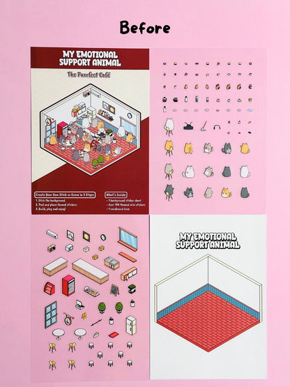 MESA’s Stick-a-Scene Combo: The Purrfect Café & The Office Stickers