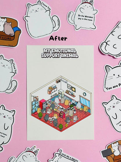 MESA’s Stick-a-Scene Combo: The Purrfect Café & The Office Stickers